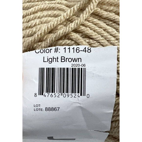 Premier Just Yarn Worsted light Brown Lot of 3 Polyester Blend - Picture 2 of 3